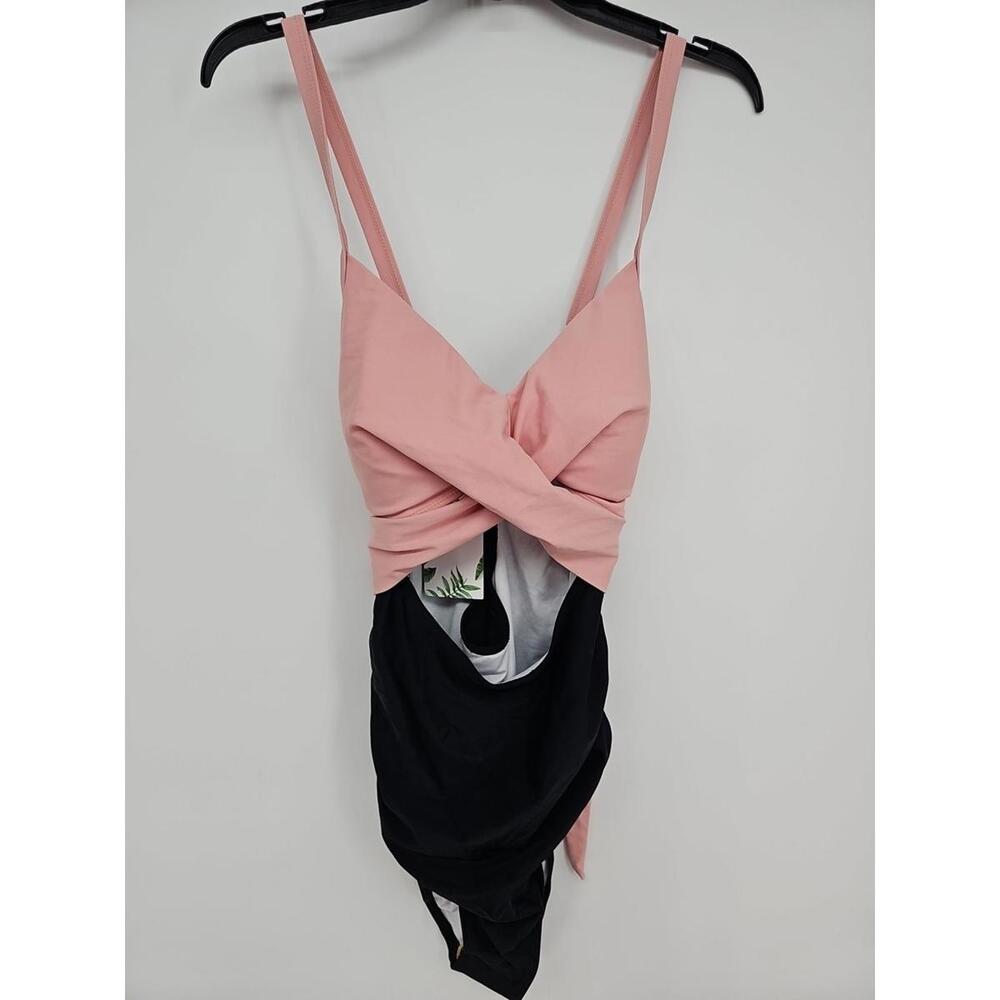 Womens Eomenie Swimsuit Large Pink Tummy Control Cutout‎ High Waisted Barbiecore